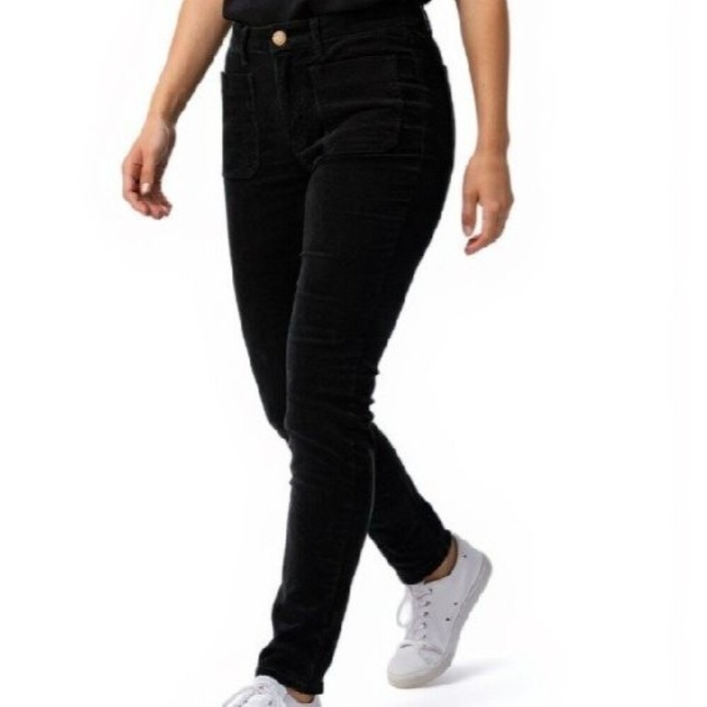 Pilcro Anthropologie Skinny Corduroy Pant Women 25 Navy Blue High Rise